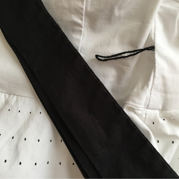 Ruby Rox Strapless Black and White Polka Dot Circle Skirt Dress with Belt - Picture 8 of 16